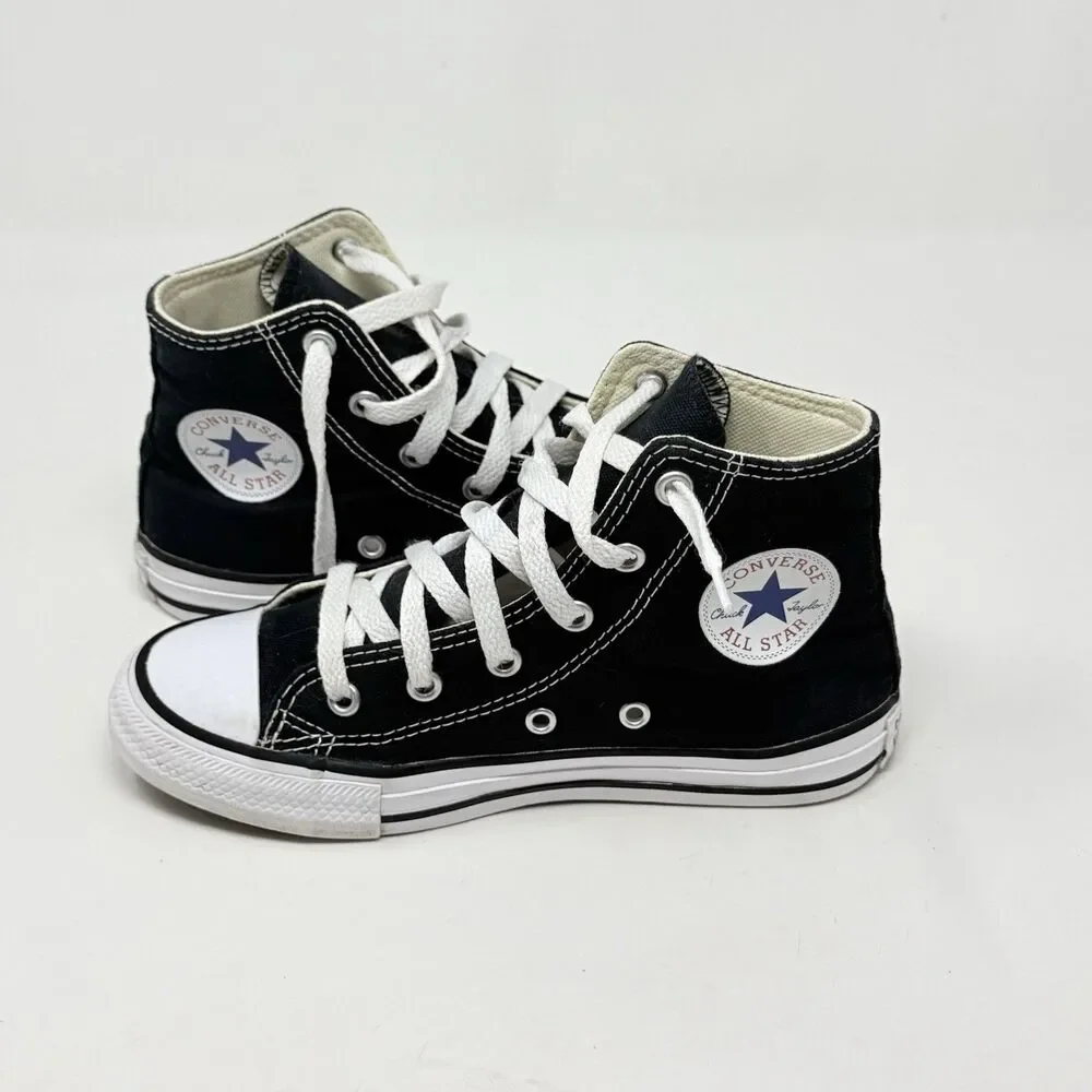 Converse Chuck Taylor All Star High Shoes Kids Size 1 Black Canvas School